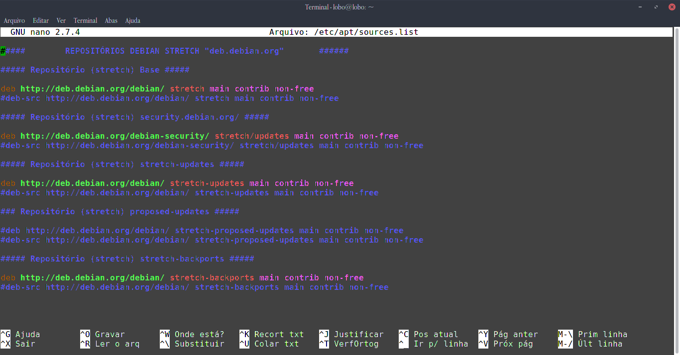 Sources.list Debian Stretch