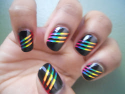 nail polish designs tape pretty nails simple rainbow using cool paints any take step
