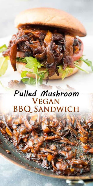 Pulled Shiitake Mushroom BBQ Sandwich