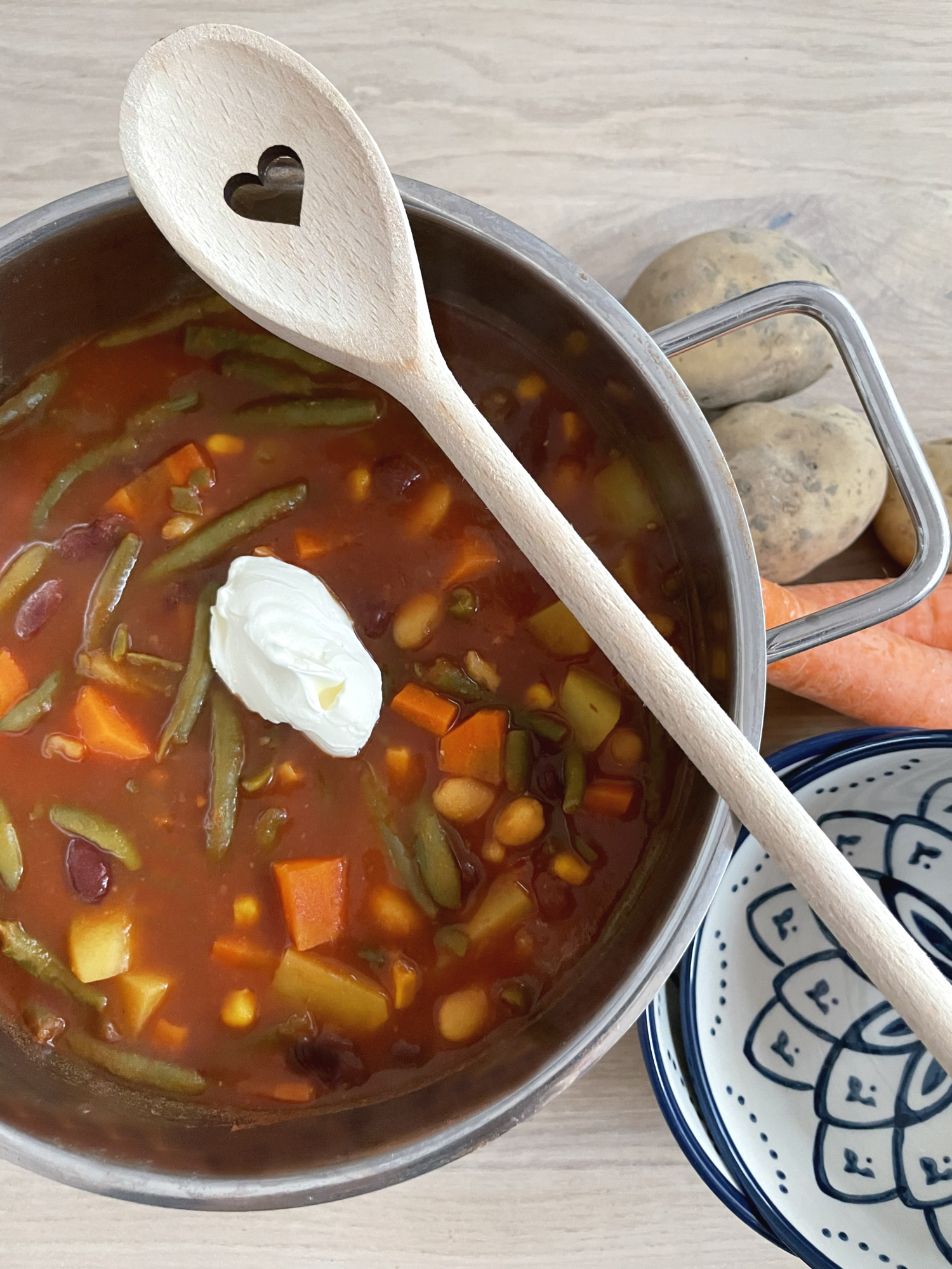 Bunter Bohneneintopf für die ganze Familie - vegetarisch, vegan oder ...