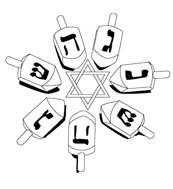 hanukkah-symbols-coloring-pages