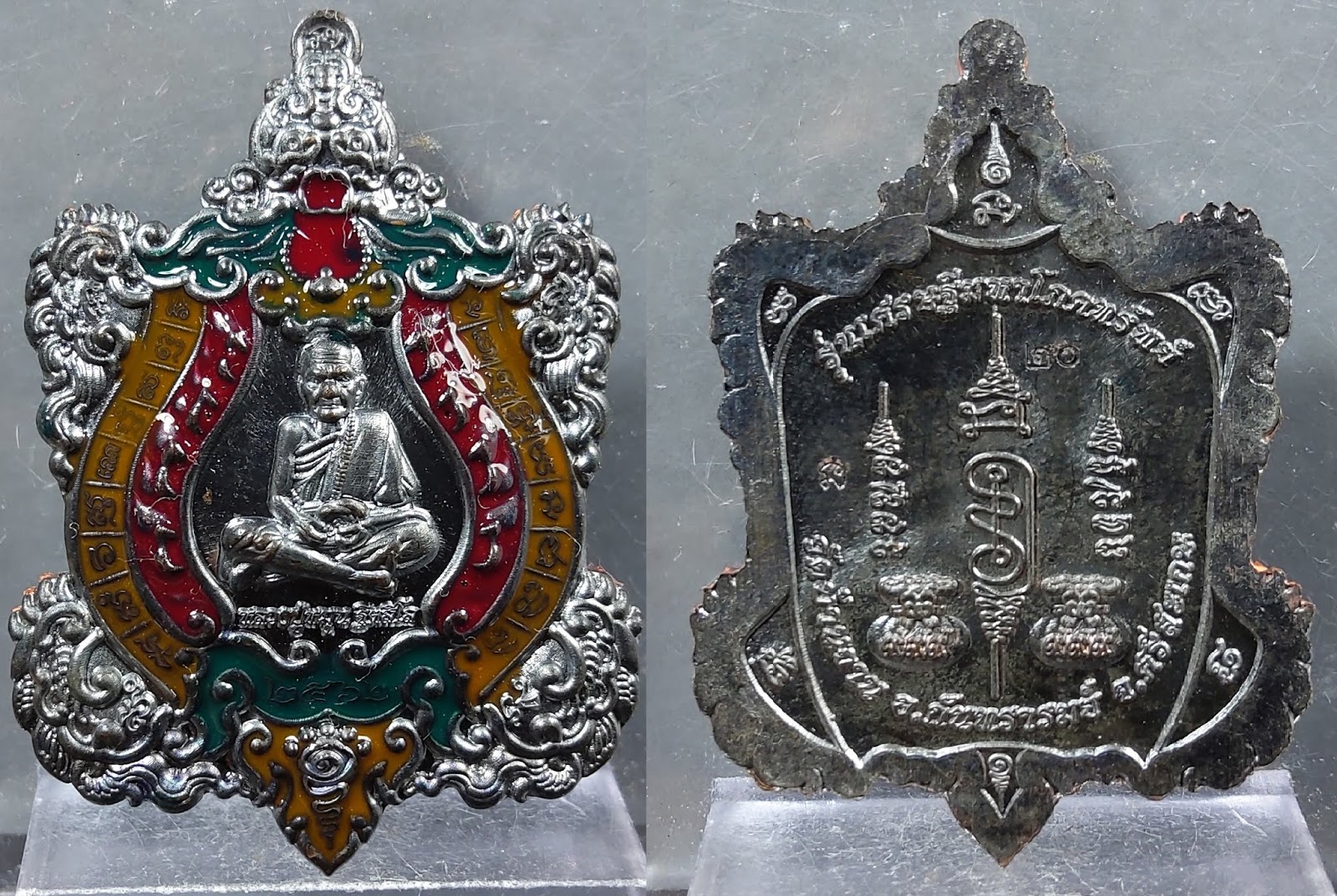 CHAI_AMULET LP Mhun (Wat Banjan) on turtle (Nawa material with 3 color