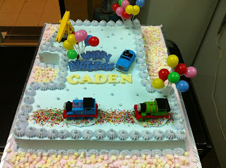 Caden - Thomas Train birthday cake