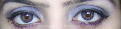Blue smokey eye look 