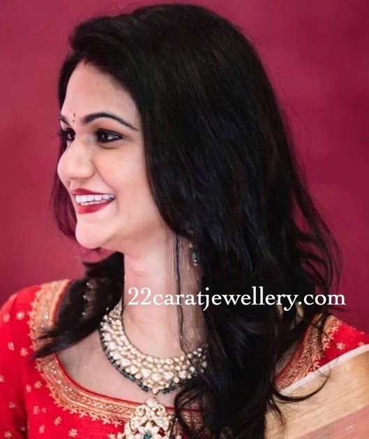 Allu Sneha Reddy Kundan Set - Jewellery Designs