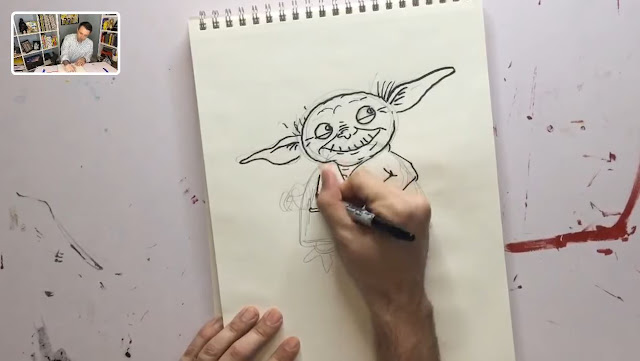 drawing yoda