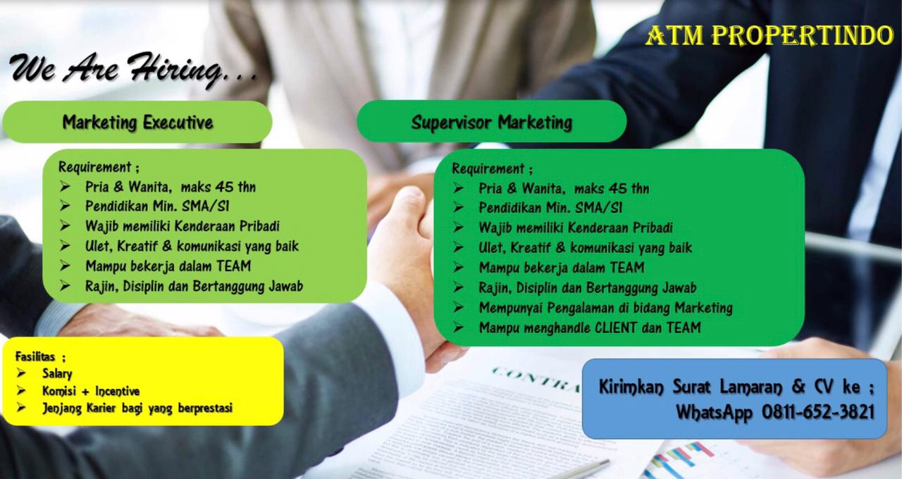 Lowongan Kerja Sma D3 S1 Medan Juli 2021 Di Pt Atm Propertindo Lowongan Kerja Medan Terbaru Tahun 2021
