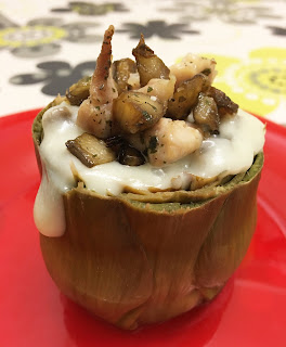 Alcachofas Rellenas De Pollo Y Setas
