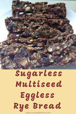 Sugarless Multiseed Eggless Rye Bread Sugarless Multiseed Eggless Rye Bread