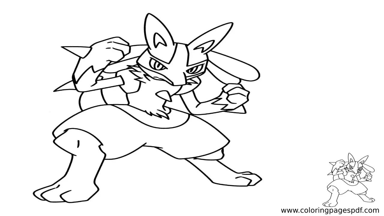 Coloring Page Of Lucario
