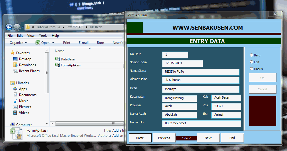 Cara Membuat Aplikasi Vba Excel Input Data Pada File Berbeda Bagian 1