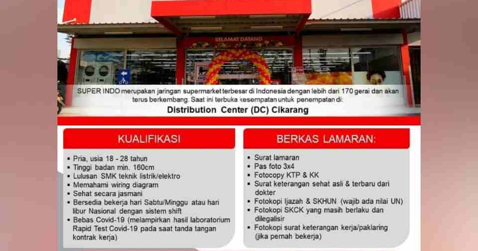 Lowongan Kerja Superindo Bekasi Terbaru 2020 - Lokerhariini.COM