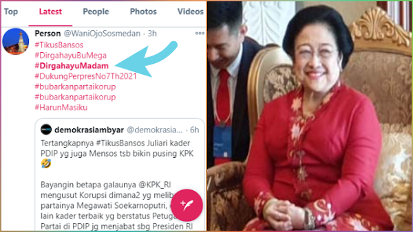 Ibu Megawati Berulangtahun ke-74 Hari Ini, di Twitter Muncul Tagar #DirgahayuMadam