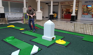 Pop-up Crazy Golf course at Walkden Town Centre