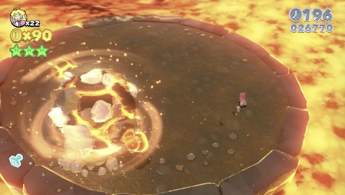 超級瑪利歐 3D 世界 狂怒世界 BOSS滾動岩的應對方法技巧
