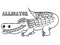 Cute Alligator Coloring Pages Printable For Kids