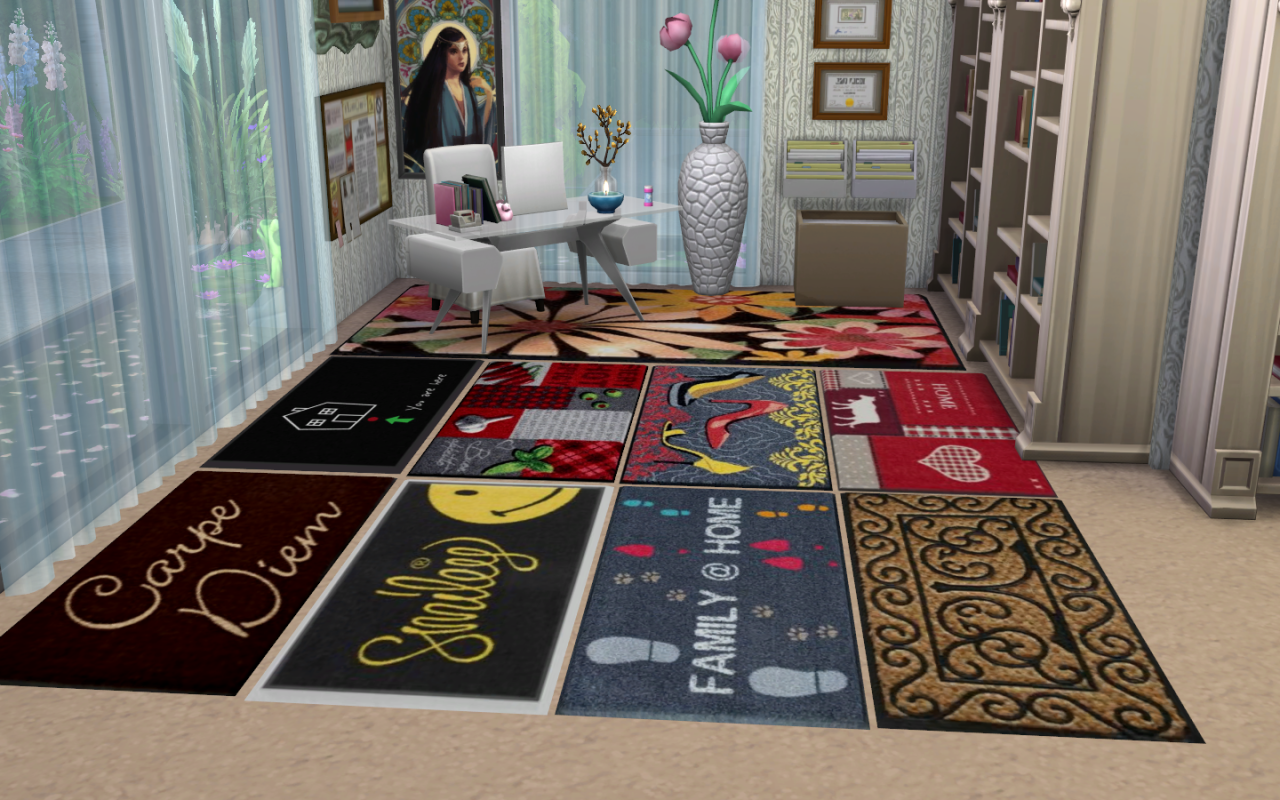 Sims 4 CC's The Best Small Rugs by Louisa