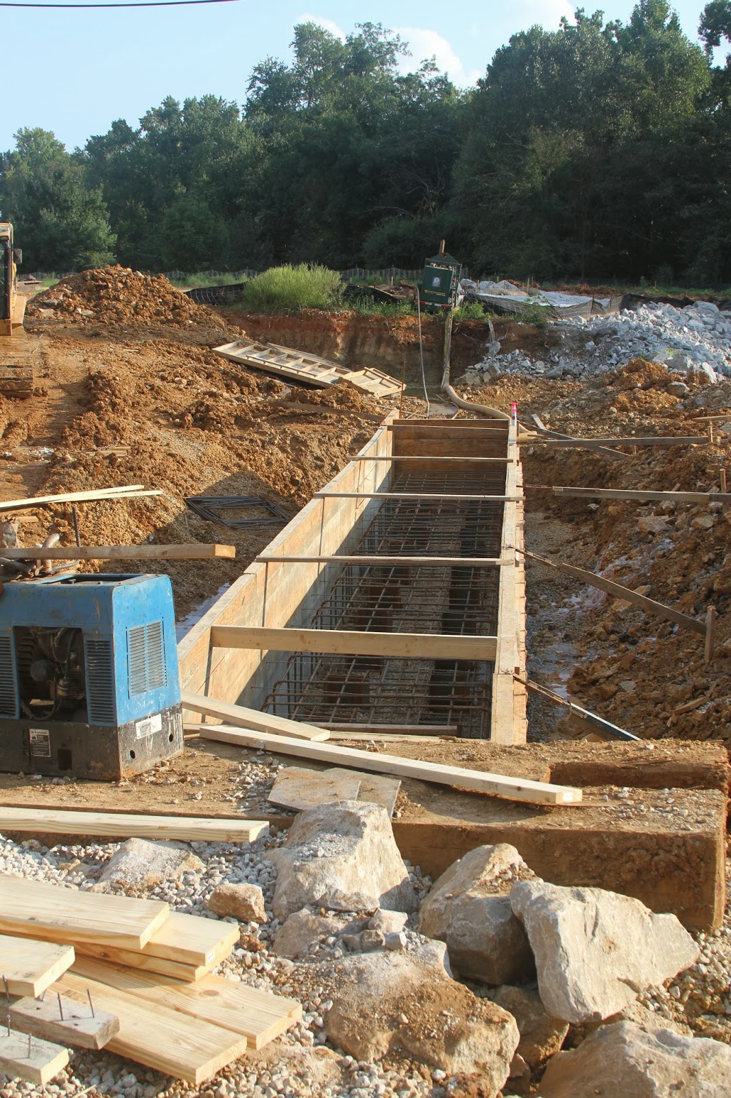 Bridge Blake Bottom & Jeff Road Concrete forms in place.