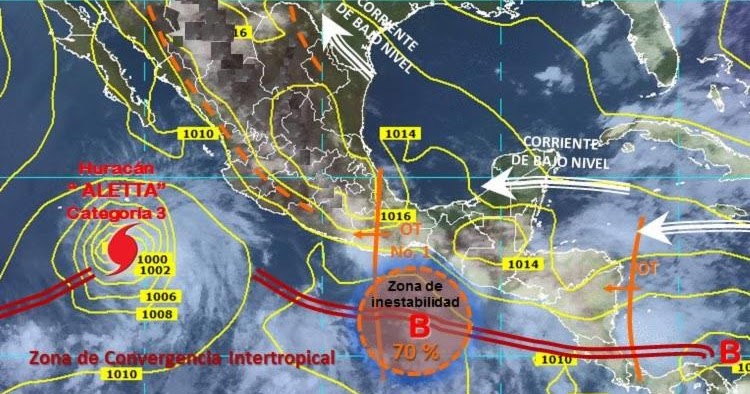 Huracán Aletta, es categoría 3; se esperan tormentas en ...