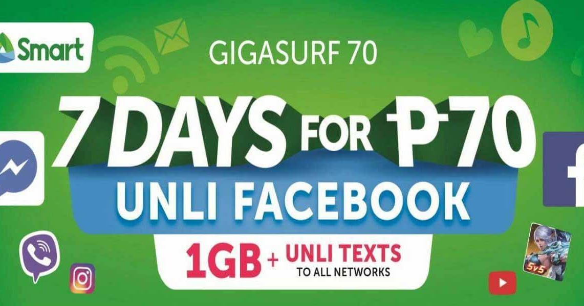 Get Smart Giga70 Gigasurf 70 7 Days Internet Unli Fb And All Net For Android Wallpaper Smart Giga70 Gigasurf 70 7 Days Internet Unli Fb And All Net For Android
