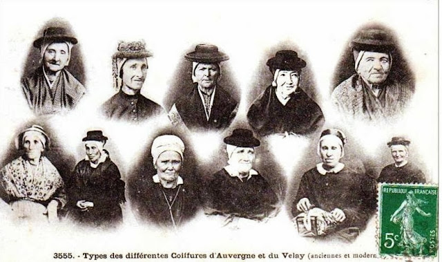 Coiffes et coiffures d'Auvergne, d'hier.