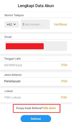 Cara Menambahkan Kode Refferal di Yummy App by IDN Media