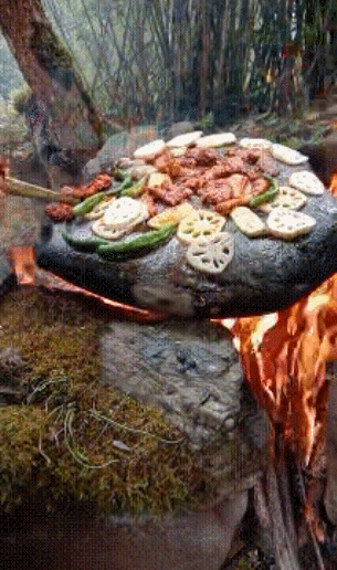 산에 가서 자연산 돌판구이 하다간...
