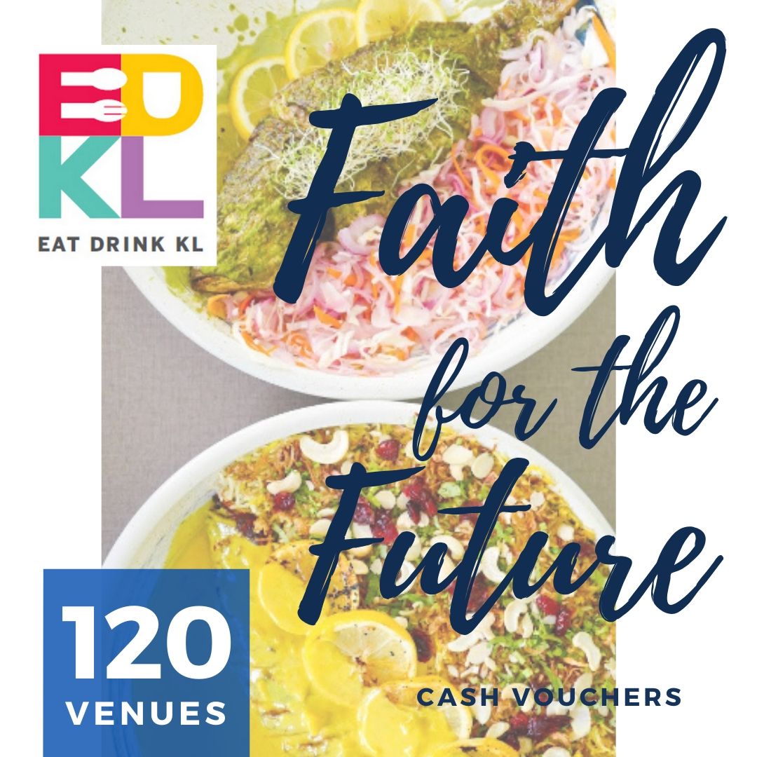 edkl faith for the future: cash vouchers at 120 restaurants & retailers