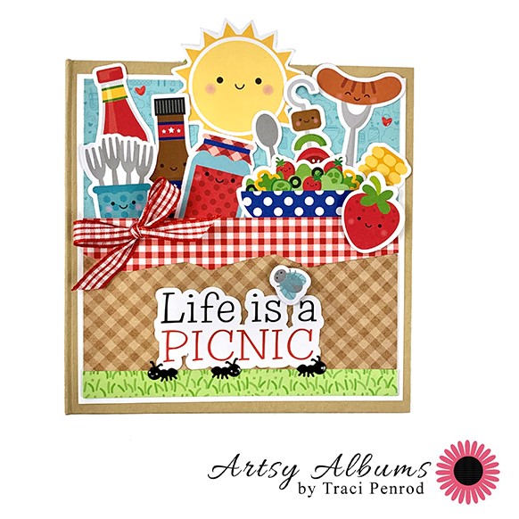 Artsy Albums Scrapbook Album and Page Layout Kits by Traci Penrod Summer Picnic Album Kit