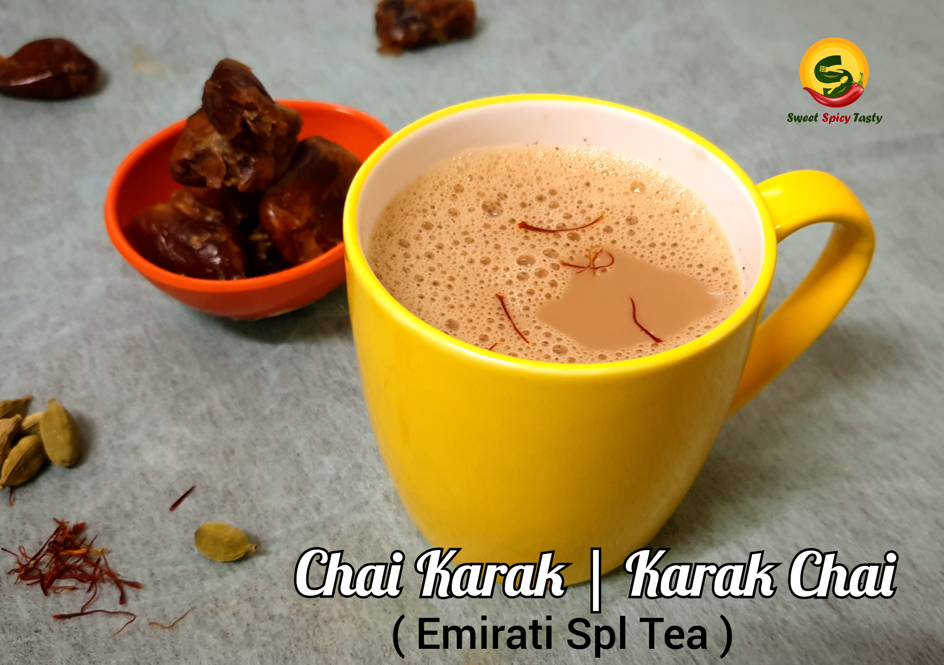 Sweet Spicy Tasty Chai Karak Emirati spiced Tea