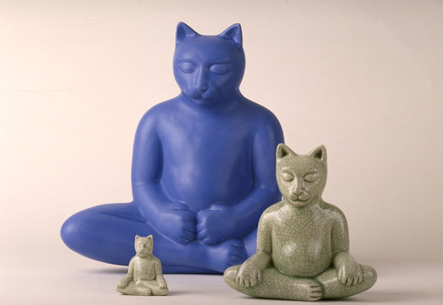 Buddha Cats and Incense Burners