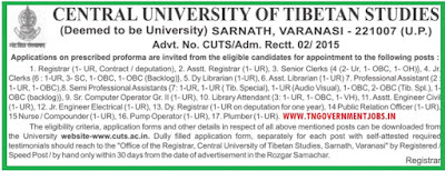 Applications are invited for various Non Teaching Posts in CUTS Saranath
