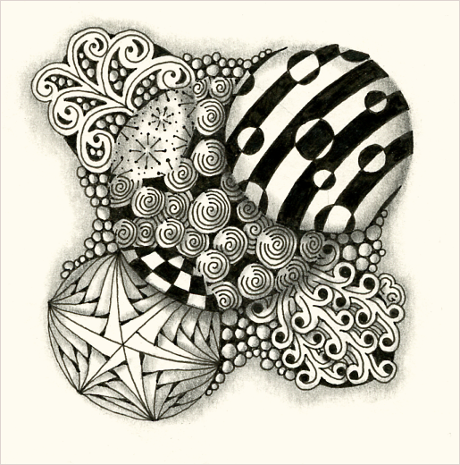 Time for Tangling Classic Zentangle® Ahh, Betweed, Dewd, Knightsbridge, Opus, Printemps