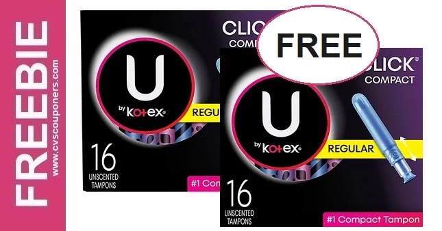 FREE U by Kotex Tampon CVS Deals 7-25-7-31