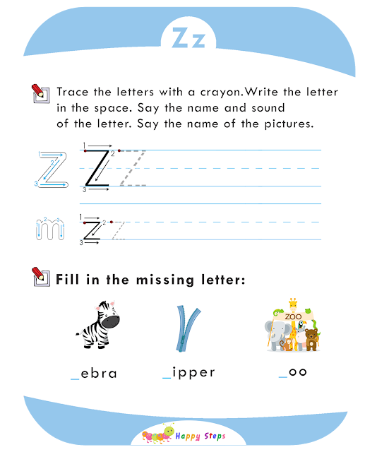 Activity Worksheet -2  letter Z