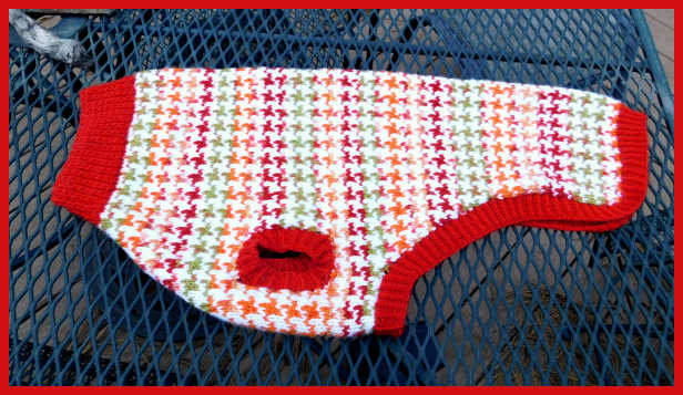 Bead Knitter Gallery: Hounds-Tooth Check Sweater for Zoey