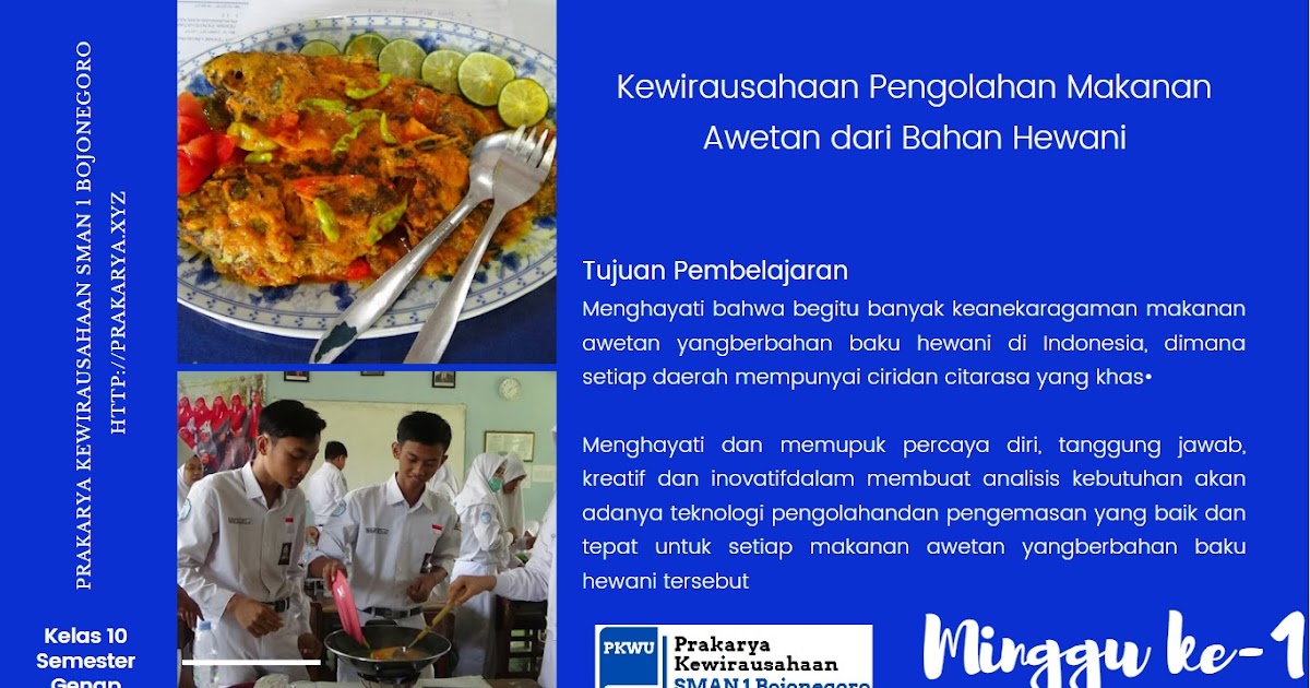 Kelas 10 Semester Genap Kewirausahaan Pengolahan Makanan Awetan Dari Bahan Hewani
