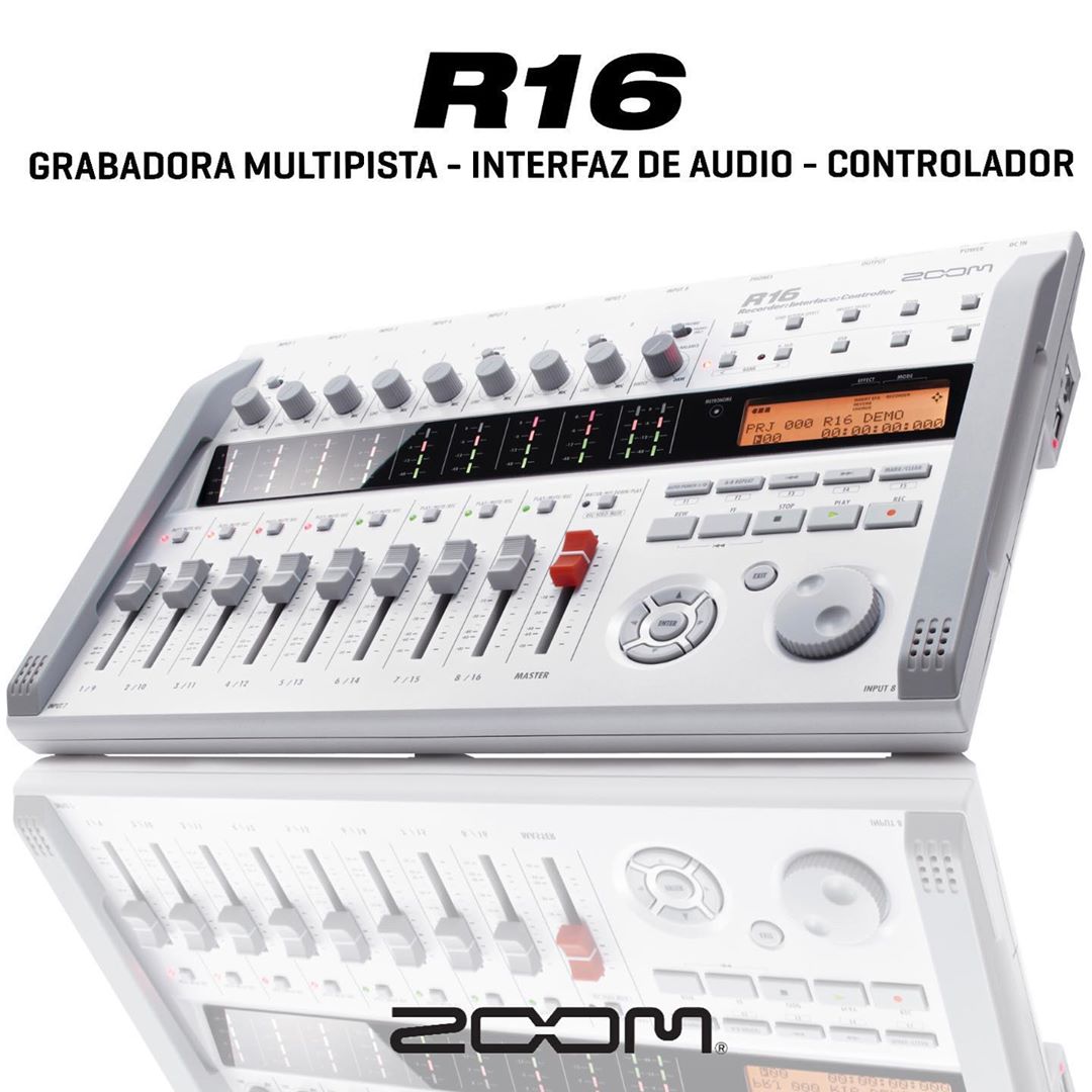 R16 WH GRABADORA MULTIPISTA ZOOM CANAL AUDIO LATAM
