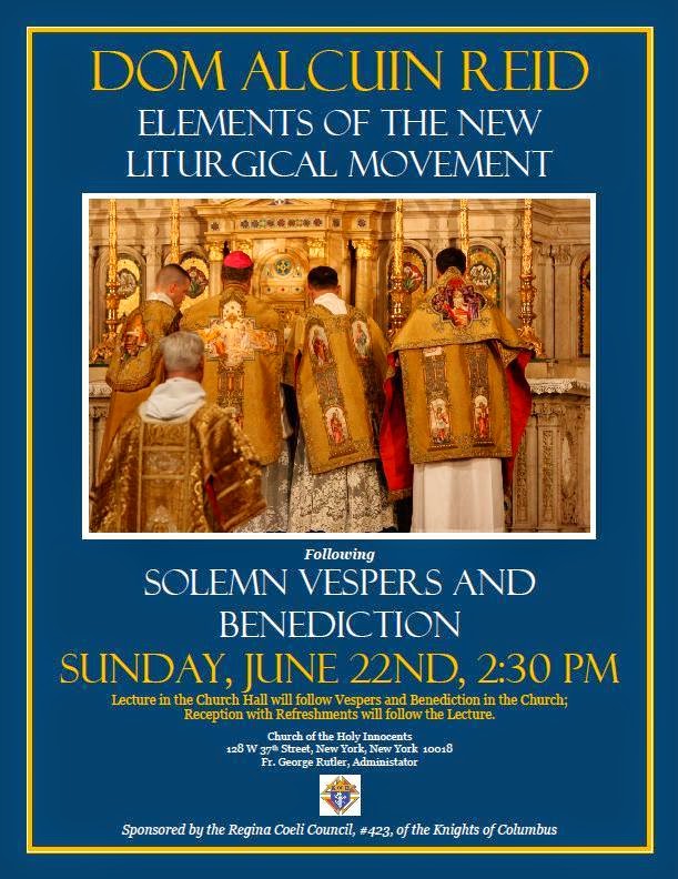 Dom Alcuin Reid to Speak at Holy Innocents, New York City | Catholic News Live Dom Alcuin Reid to Speak at Holy Innocents, New York City | Catholic News Live