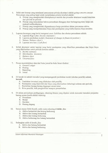 Soal UAS SIAK