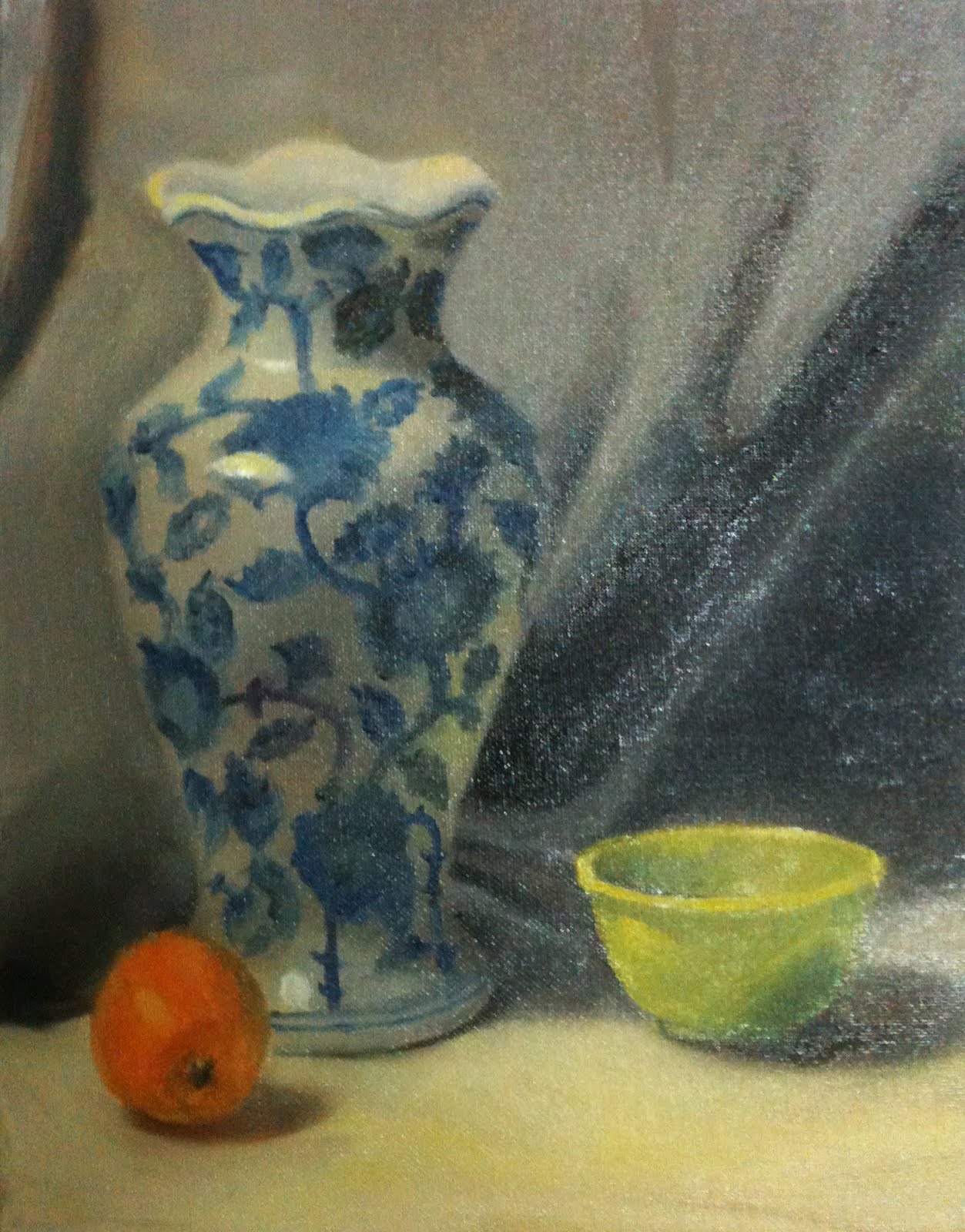 Fleeting Memories still life painting 7 patterned objects