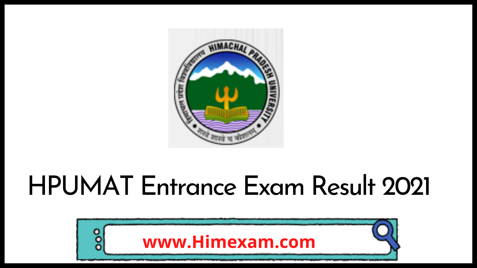 HPUMAT Entrance Exam Result 2021