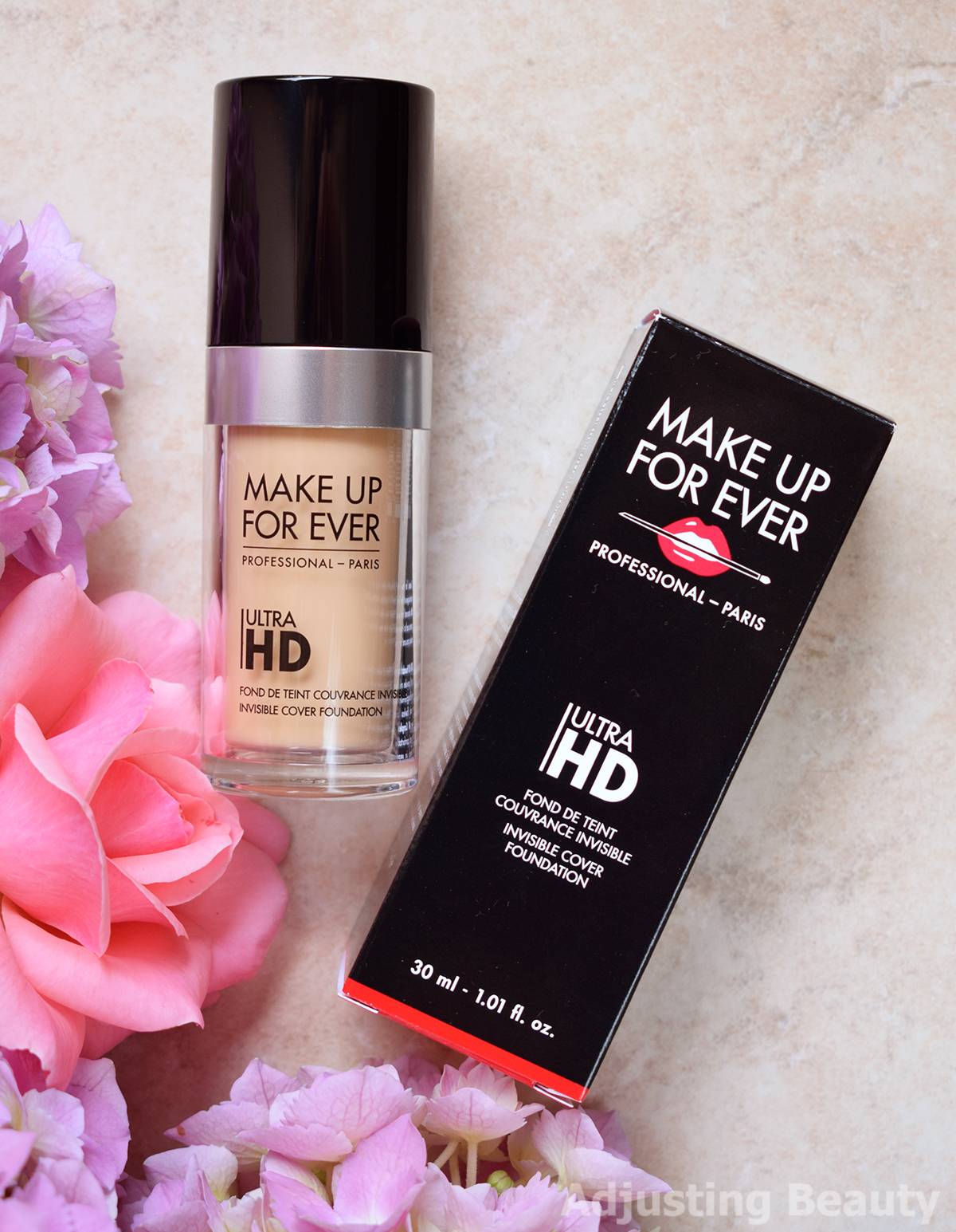 Review: Make Up For Ever Ultra HD Invisible Cover Foundation - Y225 Marble  - Adjusting Beauty