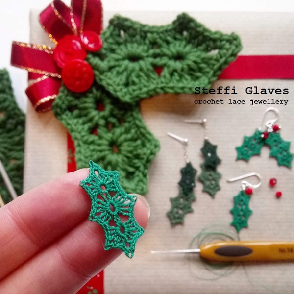 Micro Crochet Jewelry and Tutorials by SteffiGlaves / The Beading Gem