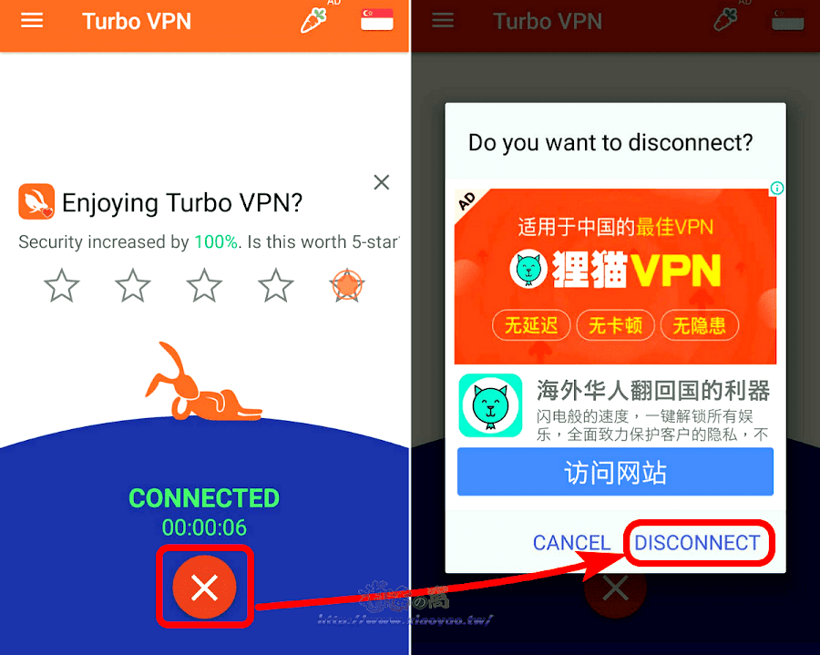 Turbo VPN 無限流量多國伺服器