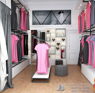 thiết kế cửa hàng váy đẹp tại Hà Nội