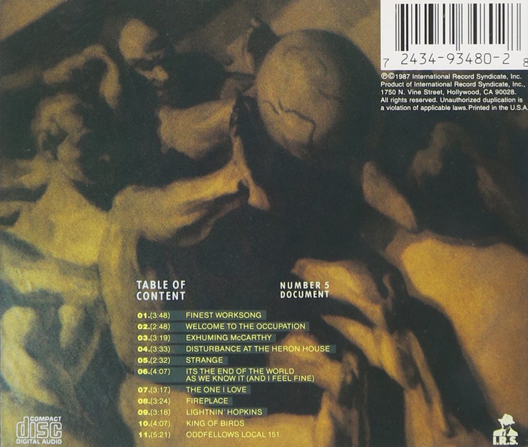 Classic Rock Covers Database R.E.M. Document (1987)