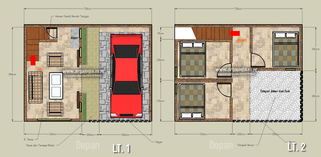  Sahabat pengunjung blog desain rumah yang budiman 7+ Desain Rumah Minimalis 2 Lantai Luas Tanah 40m2