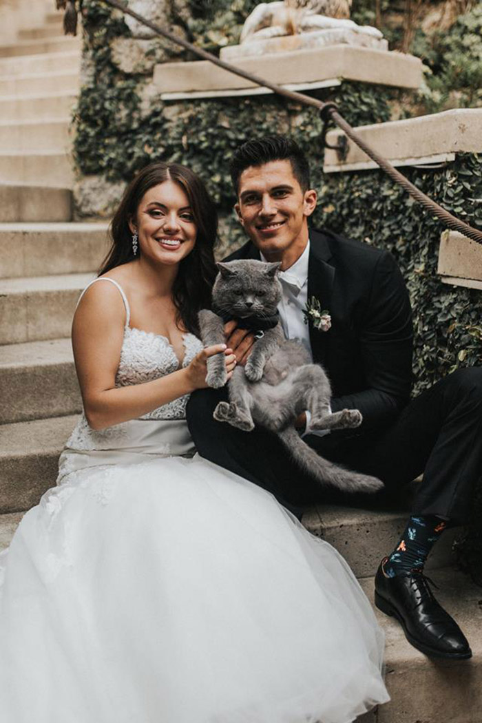 Isla de Alcatraz Itaca cirujano Novio ama tanto a su gato que lo convirtió en su "best man" de su boda