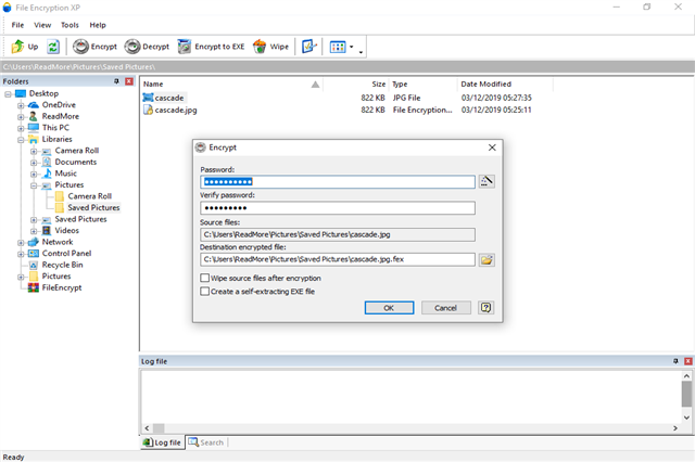 تحميل برنامج تشفير الملفات والمجلدات بكلمة سر File Encryption XP